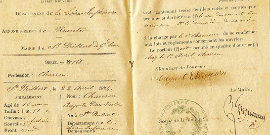 Livret ouvrier | Le site de l'Histoire | historyweb